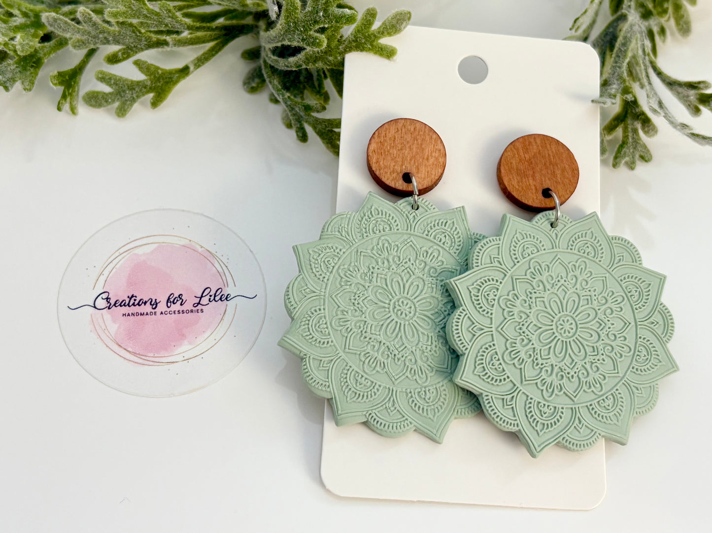 Clay Earrings - Pastel Mandala Collection