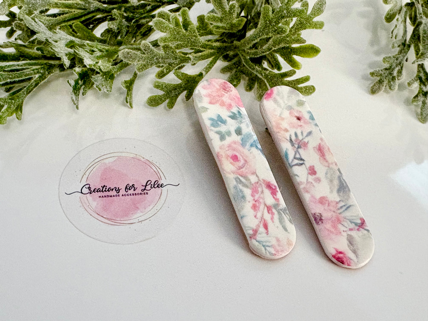 Clay Hair Clips - Florals Collection