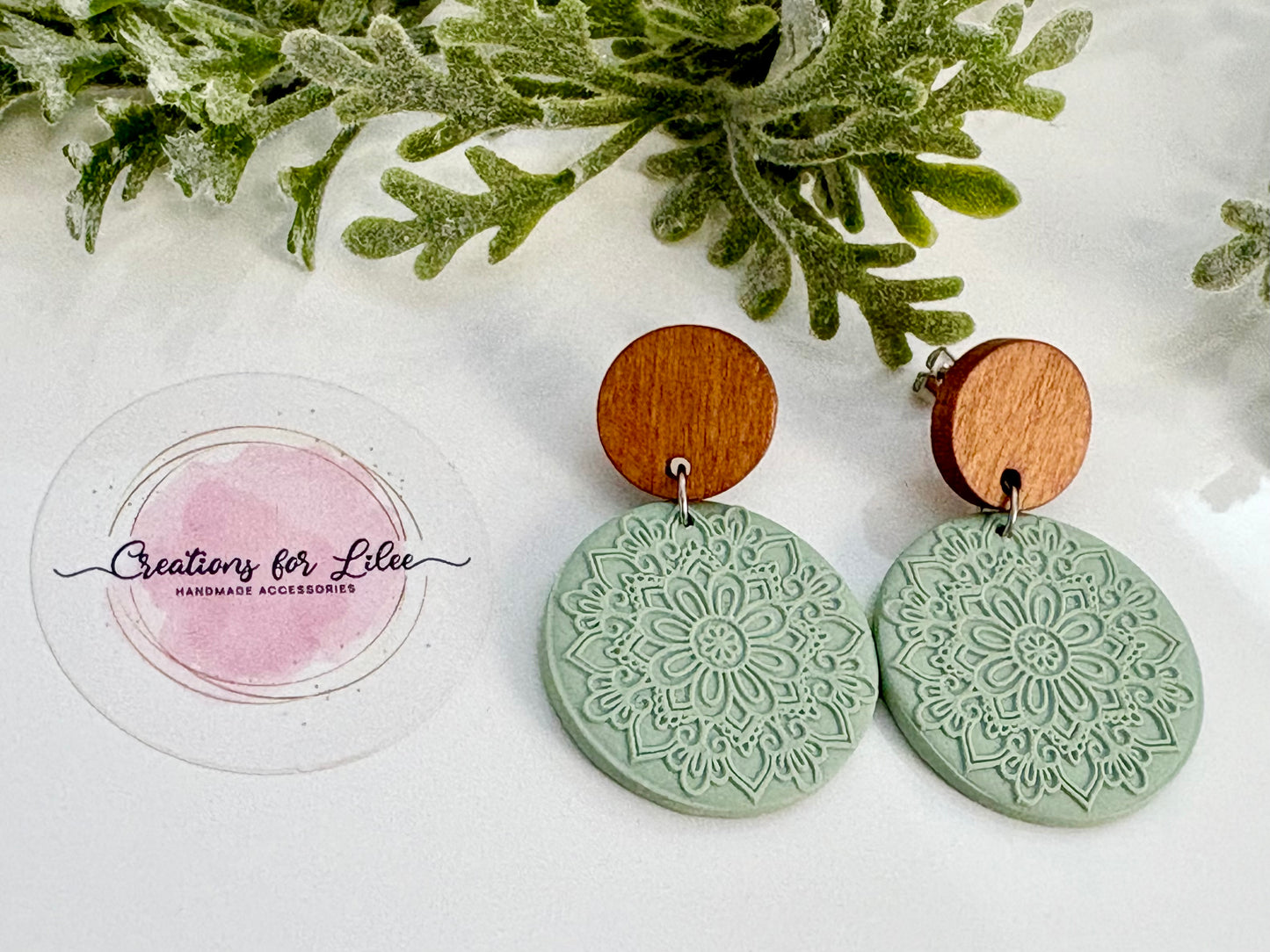 Clay Earrings - Pastel Mandala Collection
