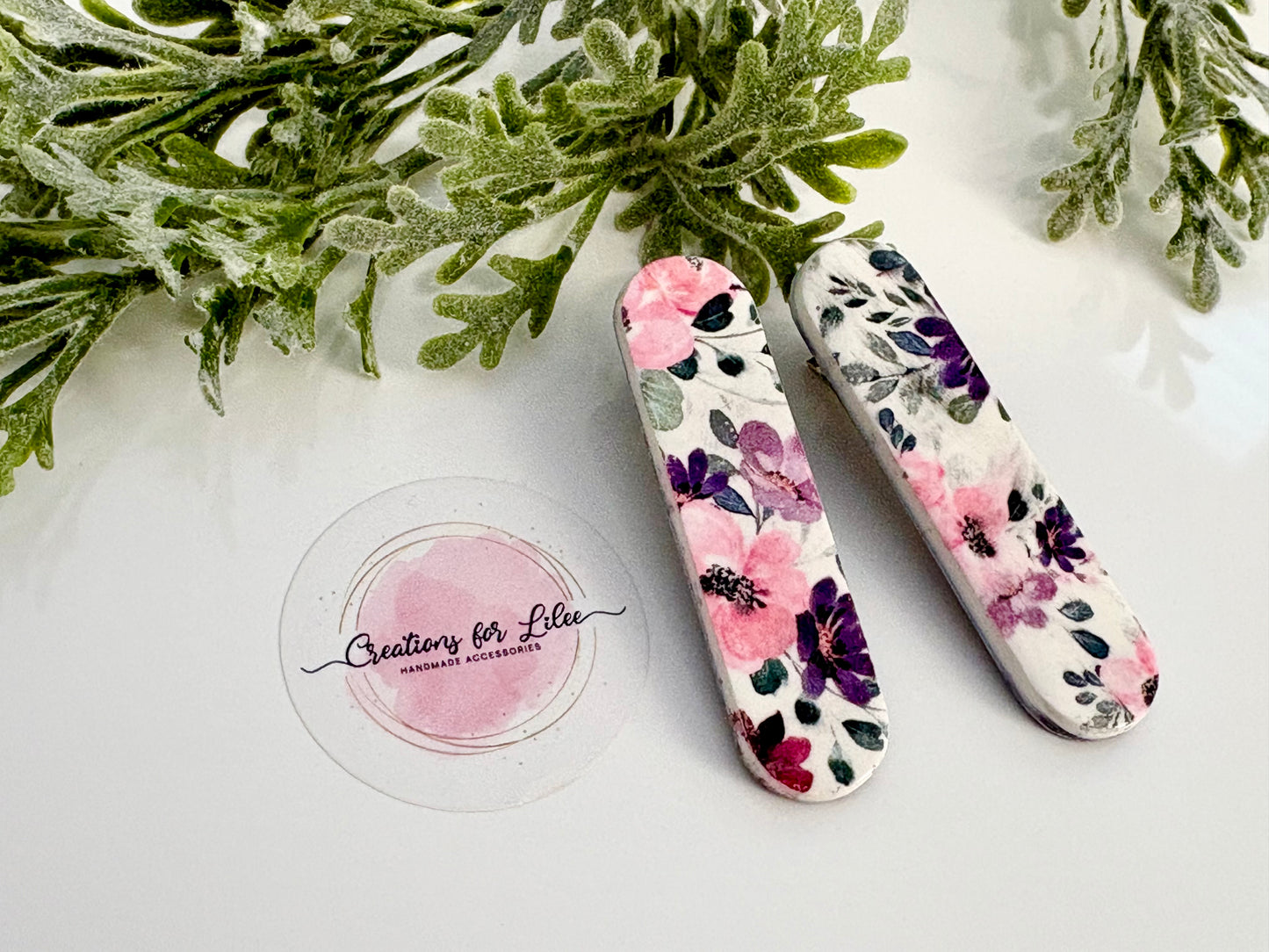 Clay Hair Clips - Florals Collection