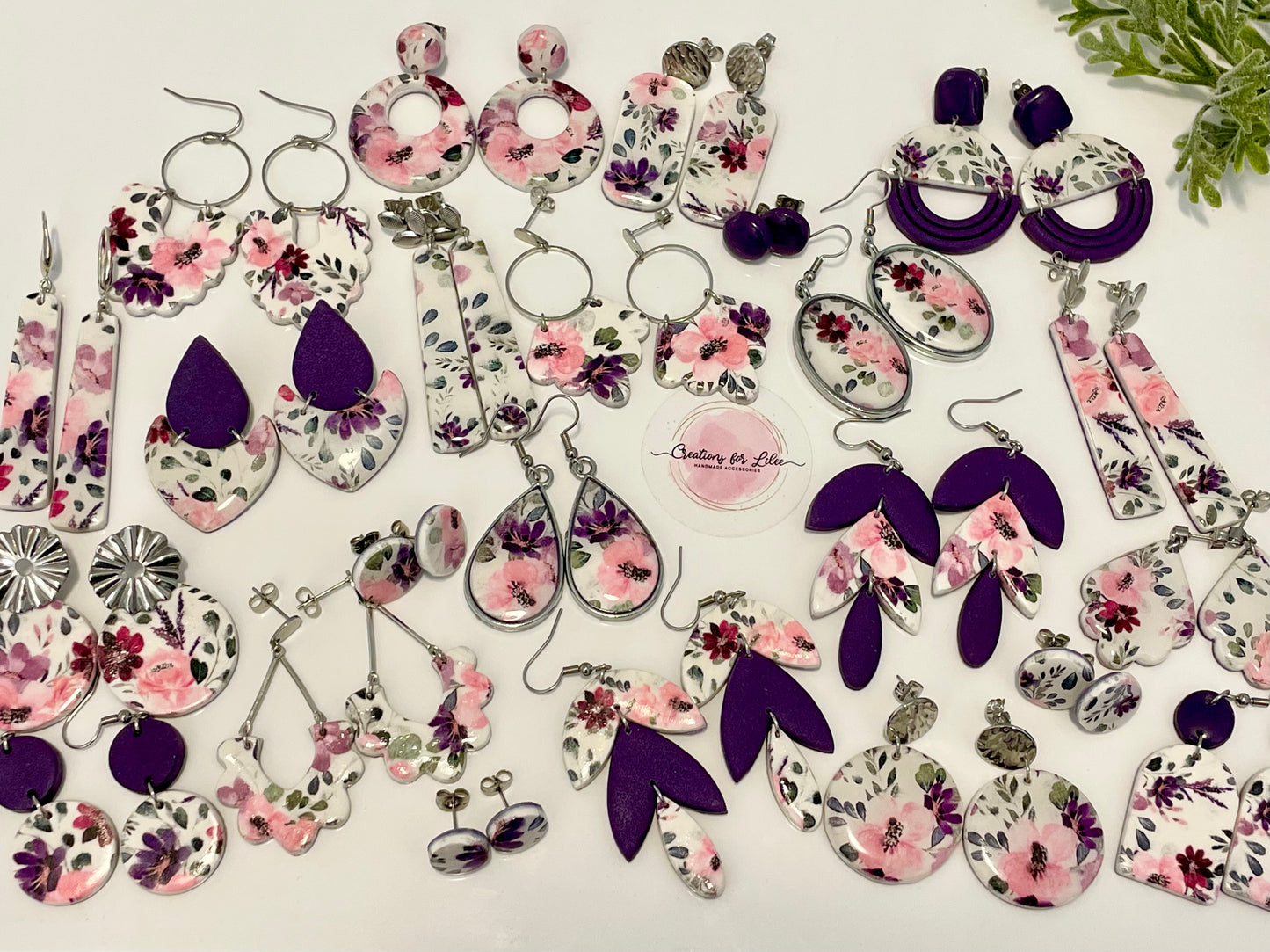 Clay Earrings - Floral Collection
