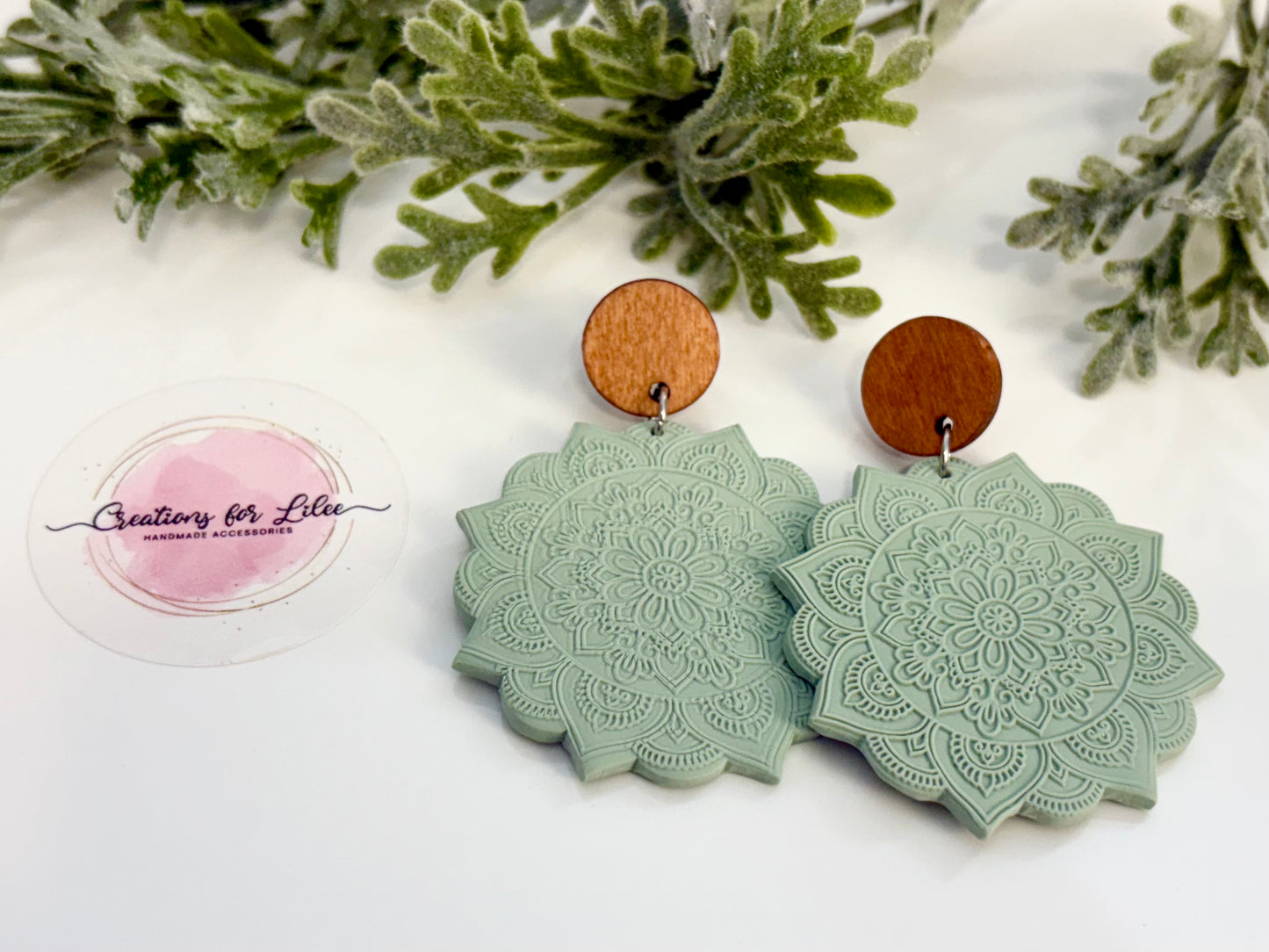 Clay Earrings - Pastel Mandala Collection