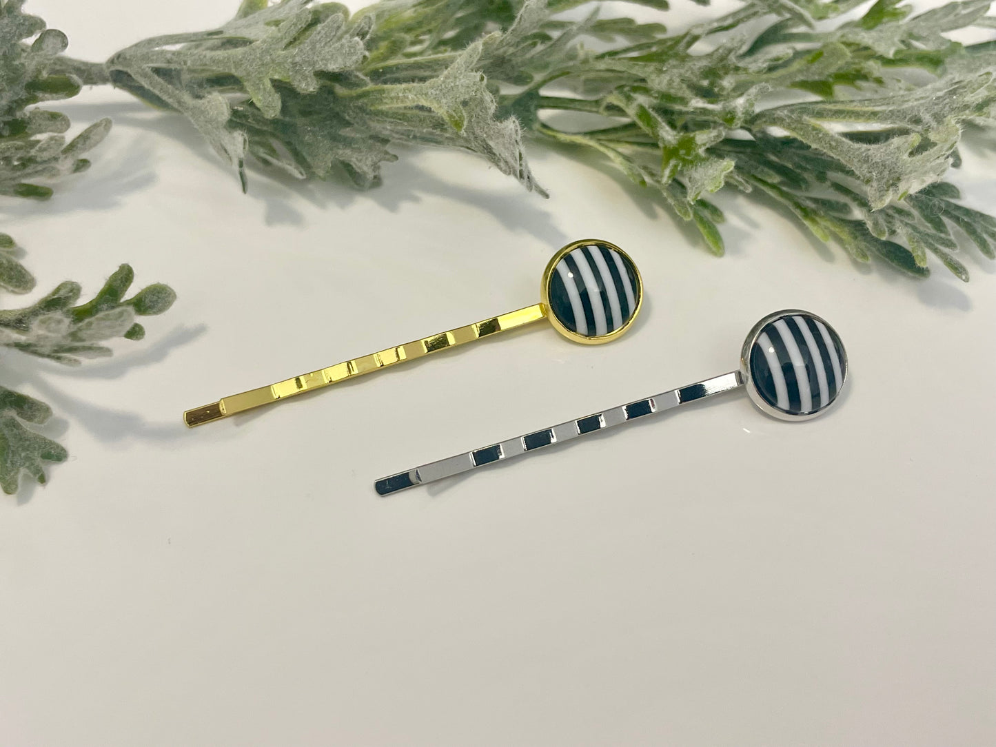 Glass Cabochon Hair Pins