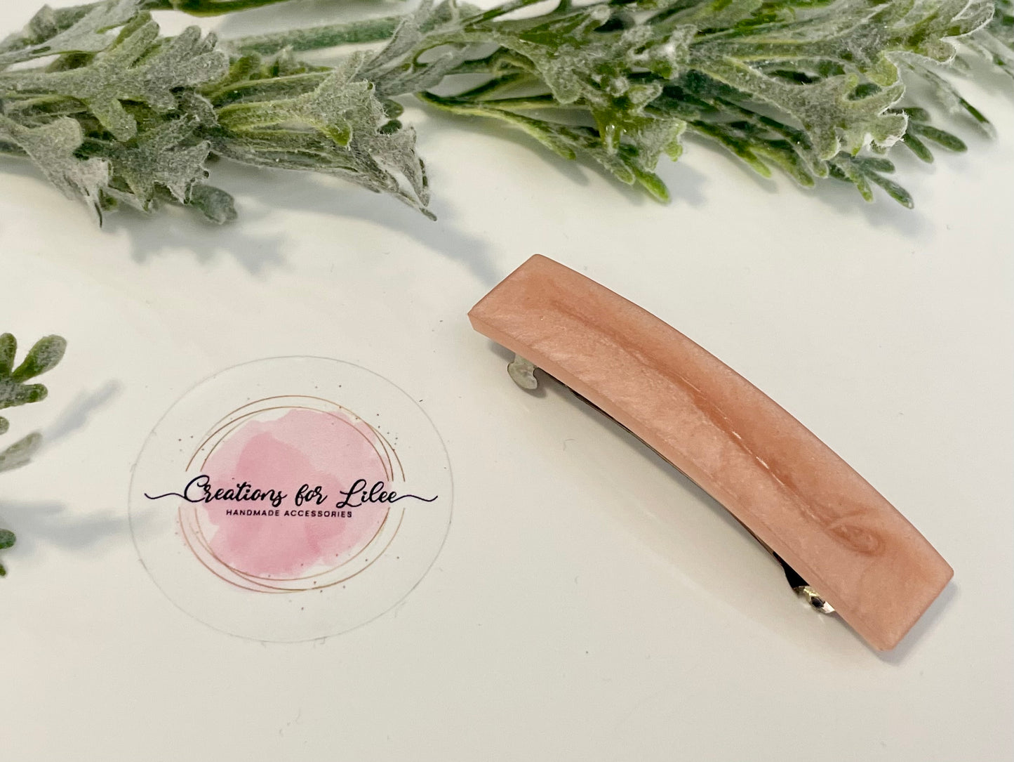 Resin Hair Clips - Pink Barrettes