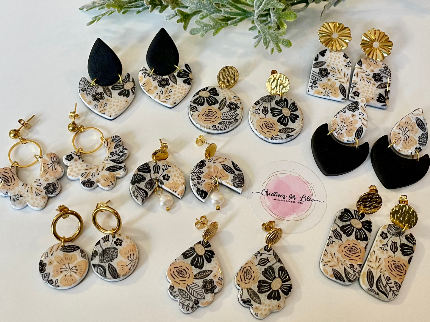 Clay Earrings - Floral Collection