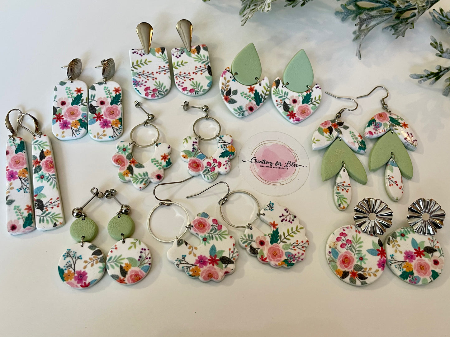 Clay Earrings - Floral Collection