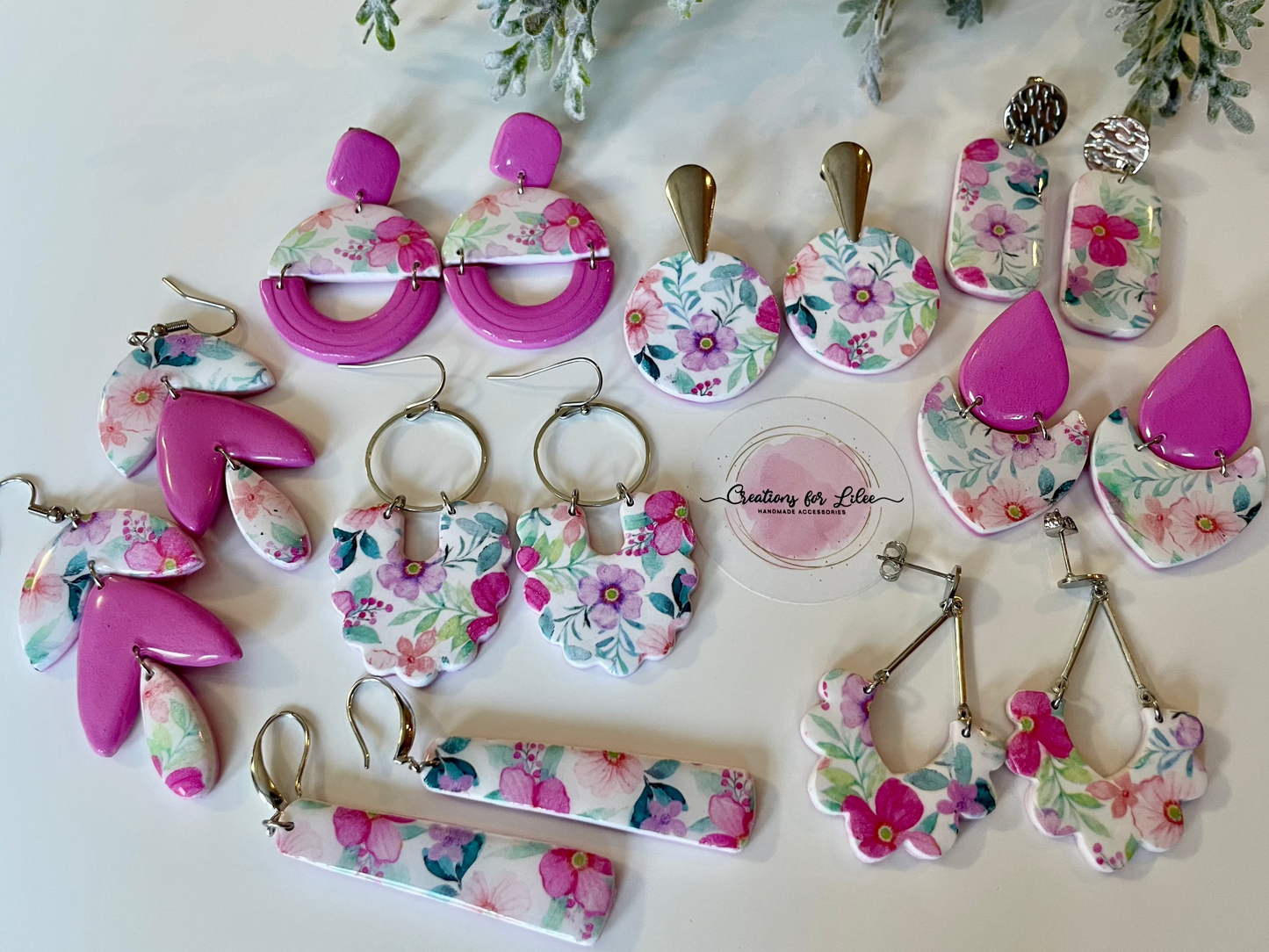 Clay Earrings - Floral Collection
