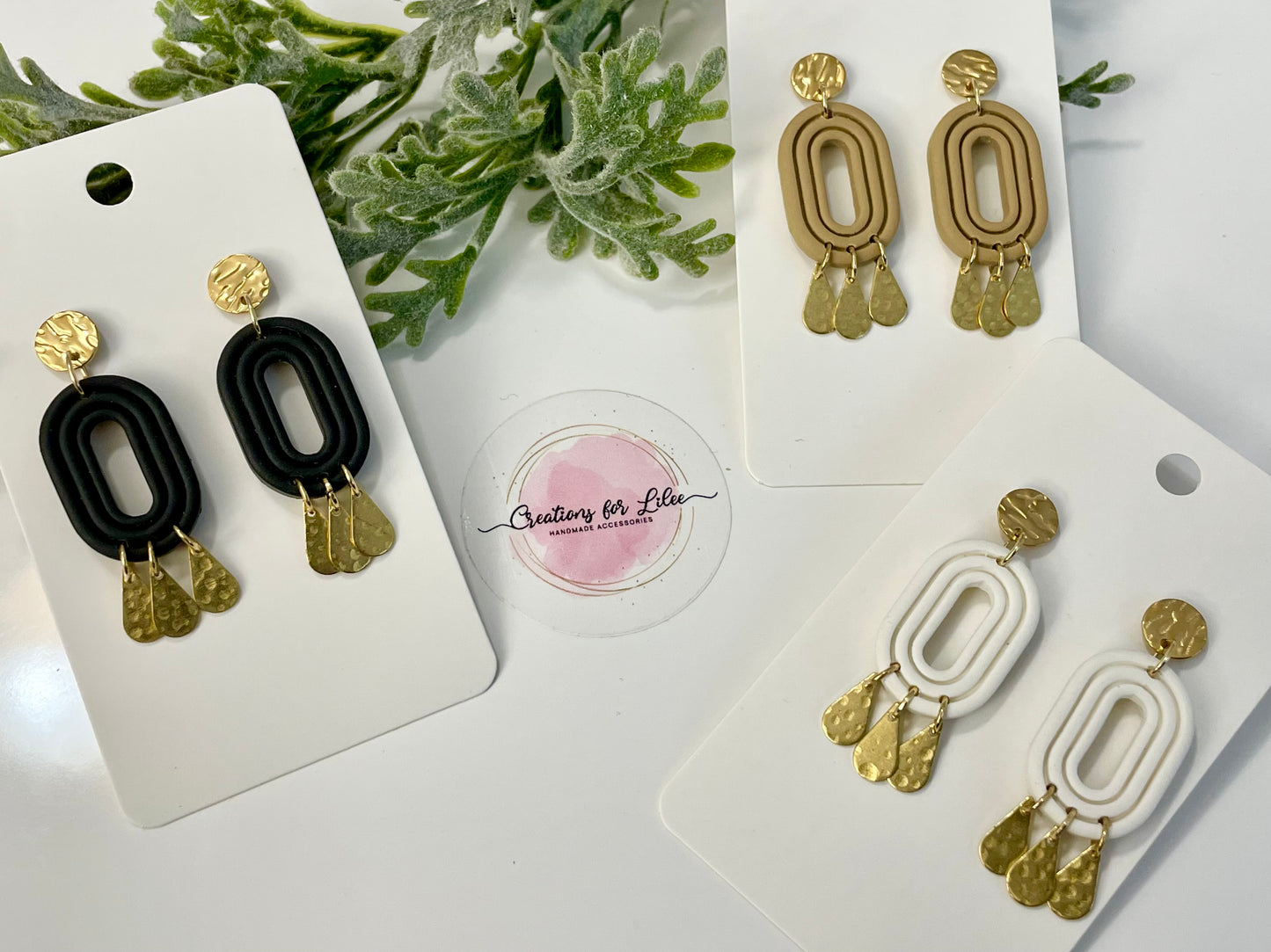 Clay Earrings - Neutral Collection