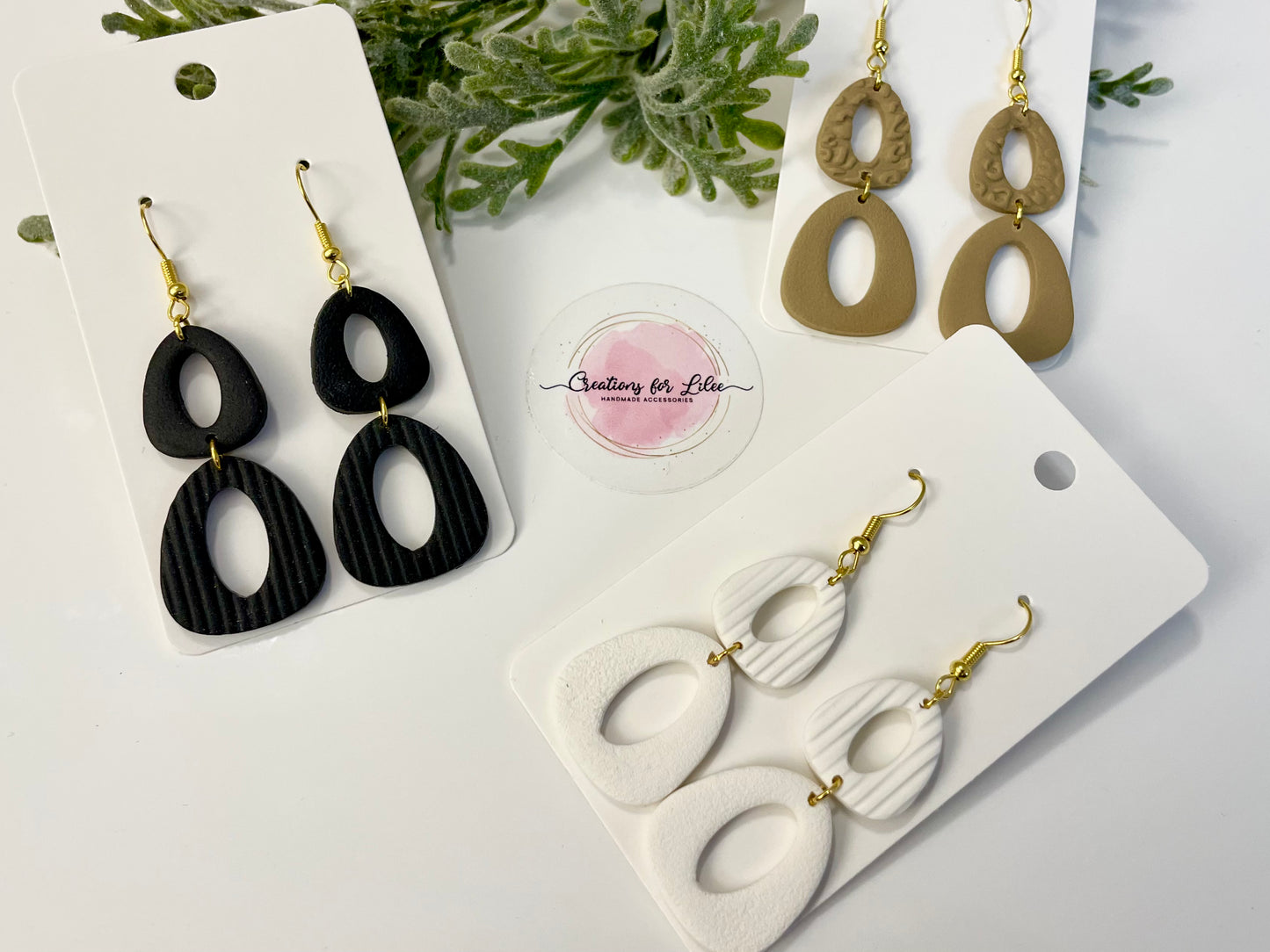 Clay Earrings - Neutral Collection