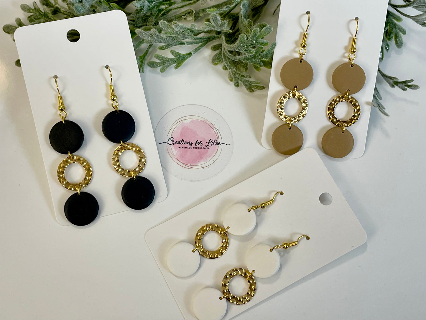 Clay Earrings - Neutral Collection
