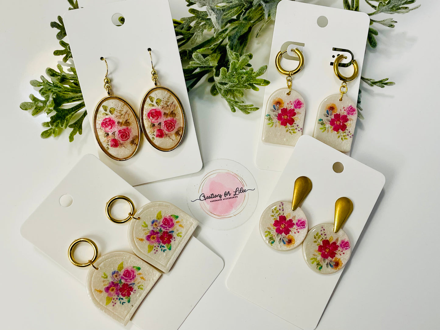 Clay Earrings - Floral Collection