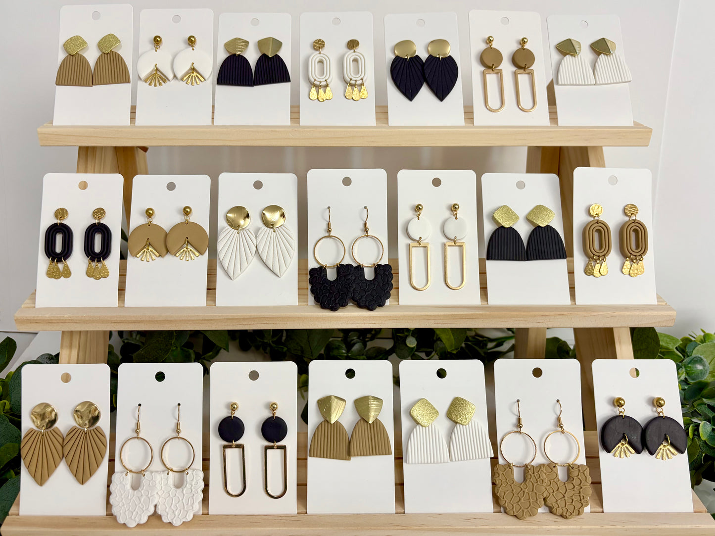 Clay Earrings - Neutral Collection