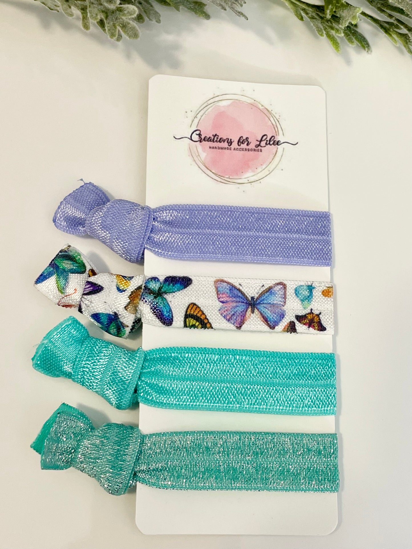 No Crease Hair Elastics - Butterflies