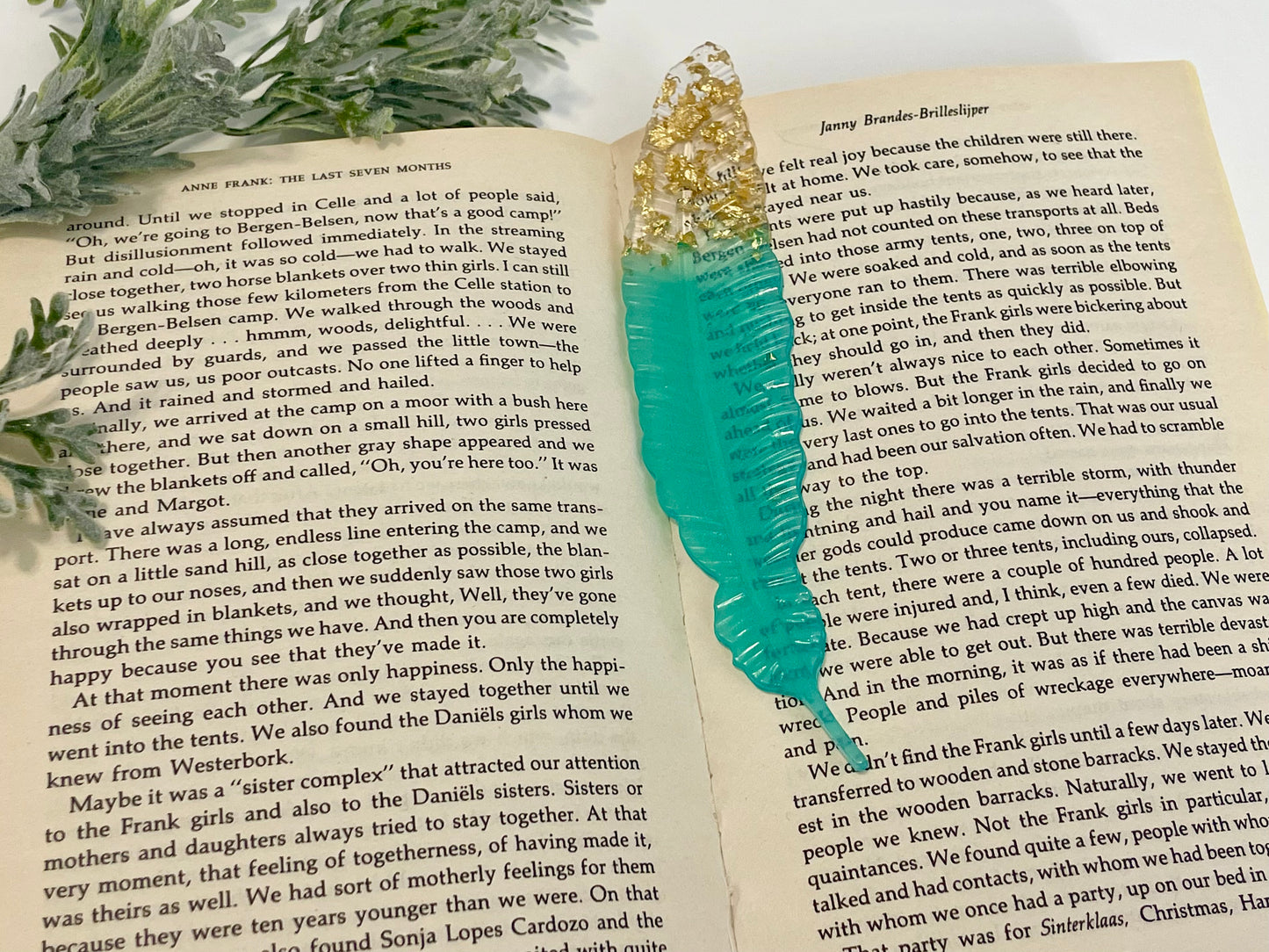 Resin Bookmarks - Feather