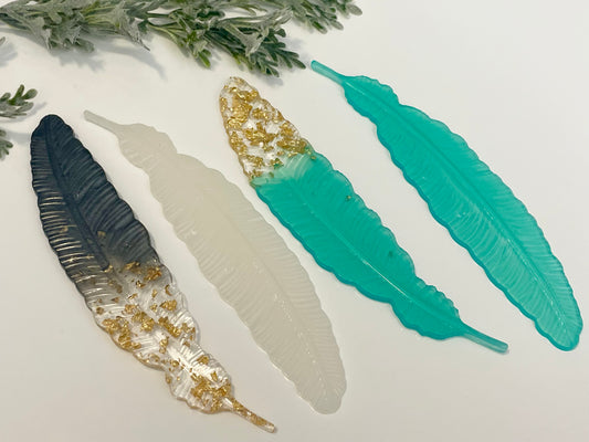 Resin Bookmarks - Feather