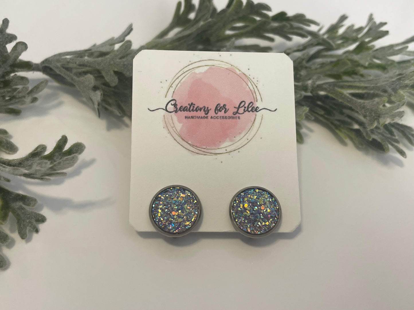 Druzy Clip On Earrings - Stainless