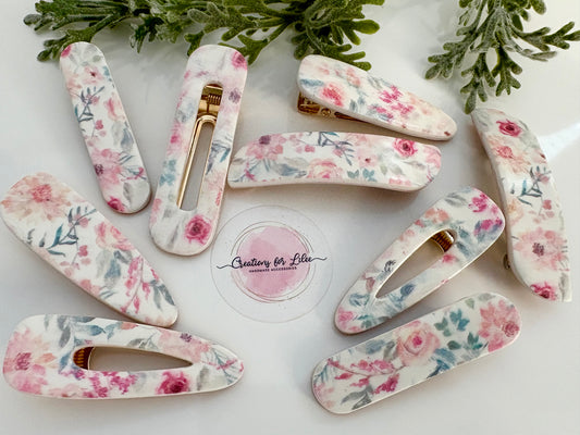 Clay Hair Clips - Florals Collection