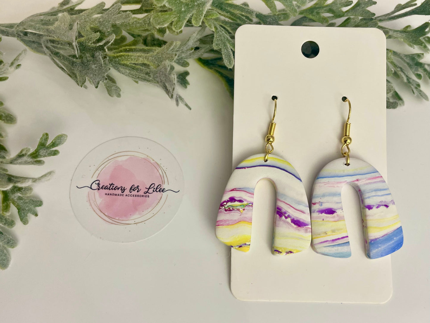 Clay Earrings - U-Shaped Colorful Earrings