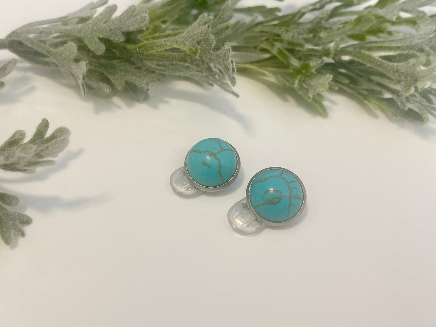 Turquoise Clip On Earrings