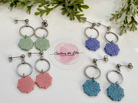 Clay Earrings - Pastel Mandala Collection