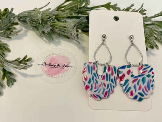 Clay Earrings - Colorful Terrazzo Earrings