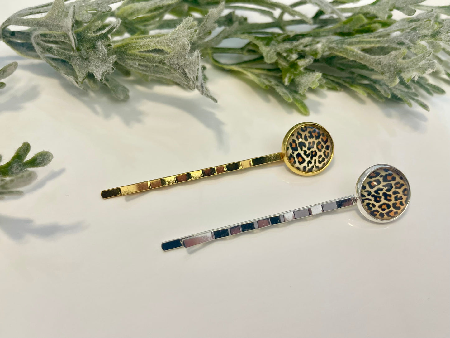 Glass Cabochon Hair Pins