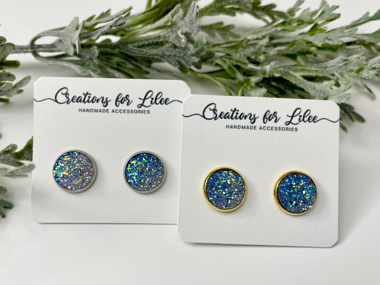 Druzy Stud Earrings