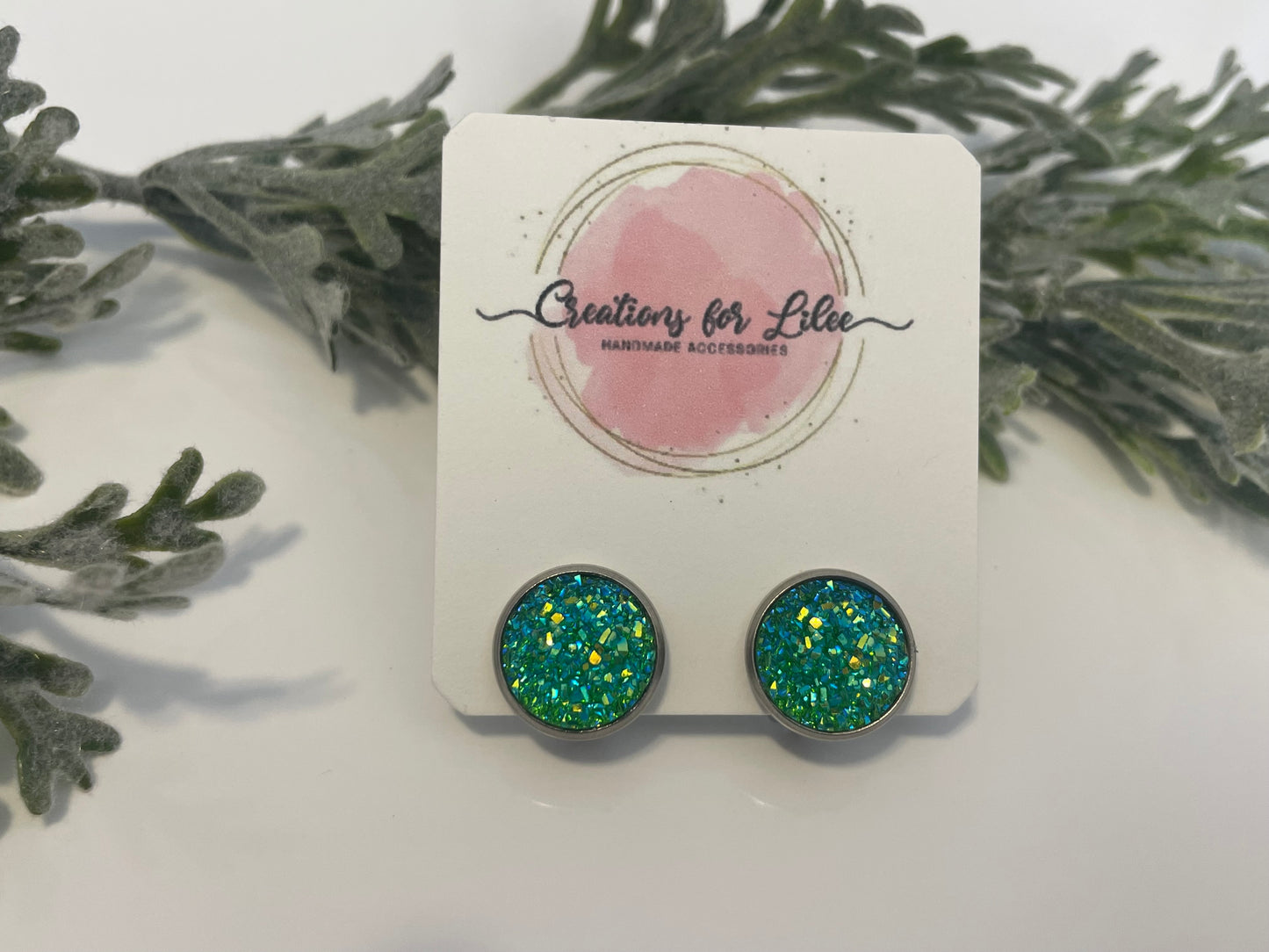 Druzy Clip On Earrings - Stainless