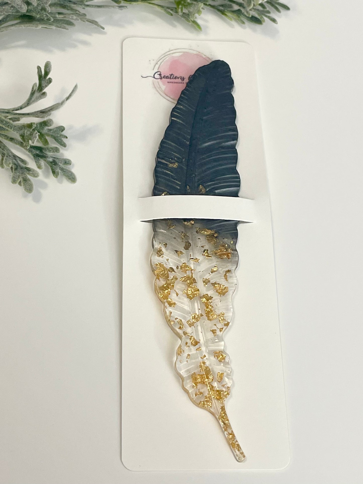 Resin Bookmarks - Feather