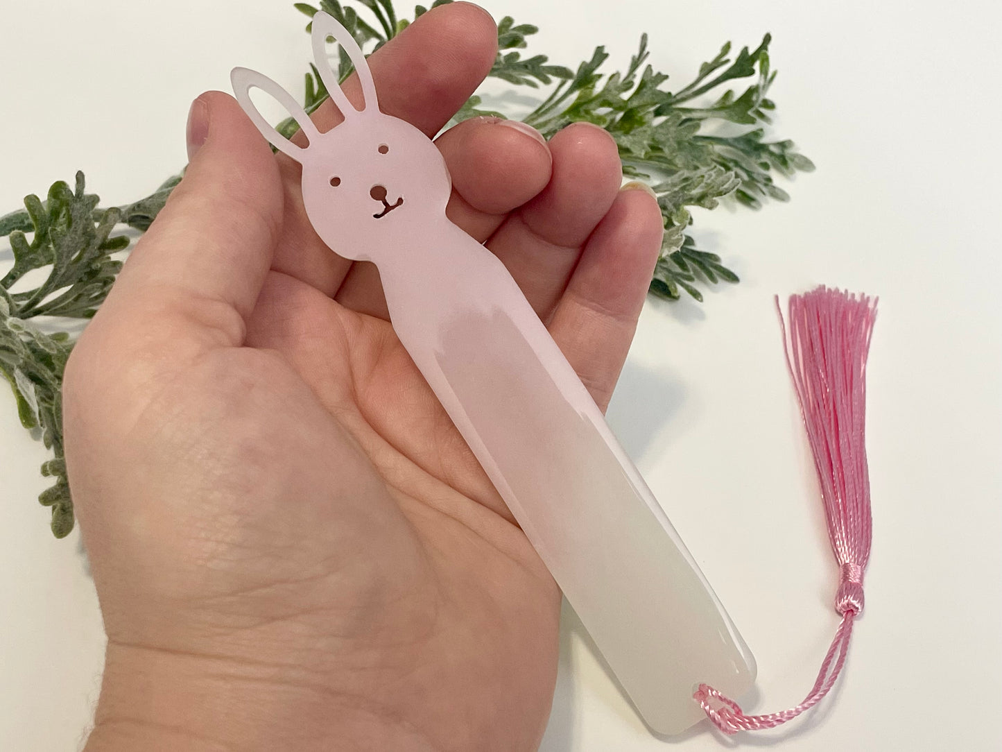 Resin Bookmarks - White Bunny