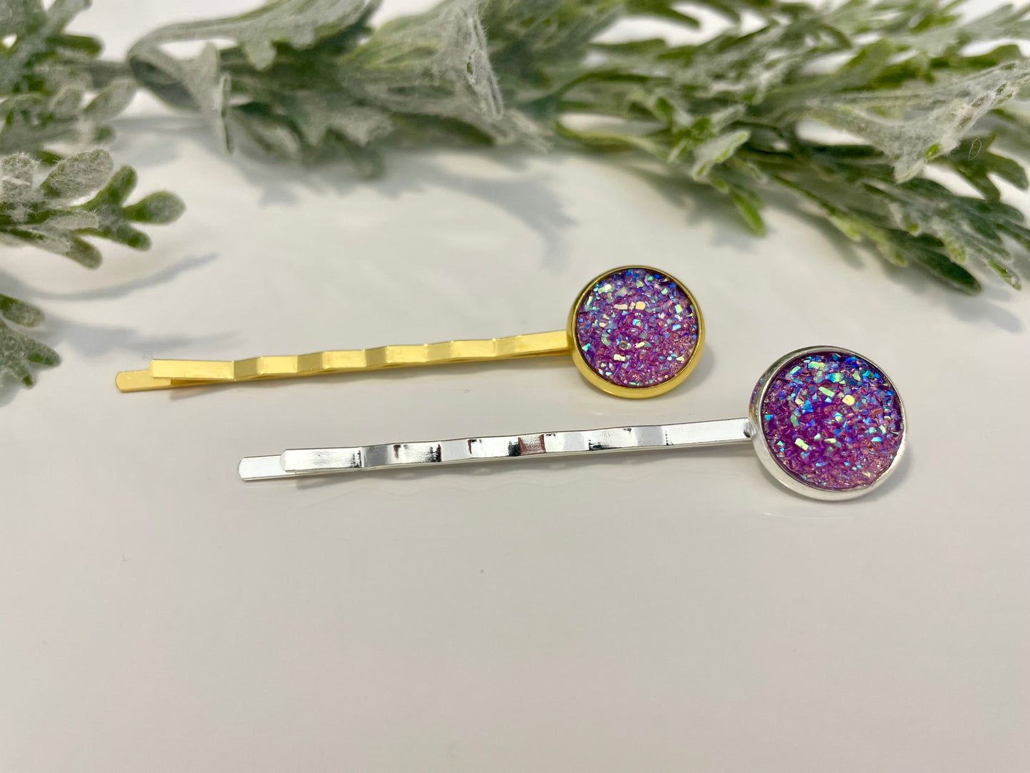 Druzy Hair Pins