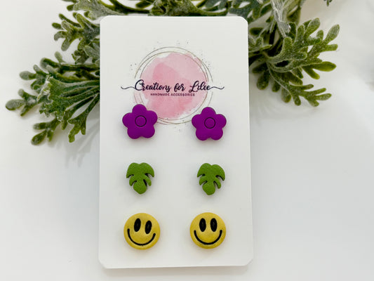 Clay Earrings -Summer Stud Pack