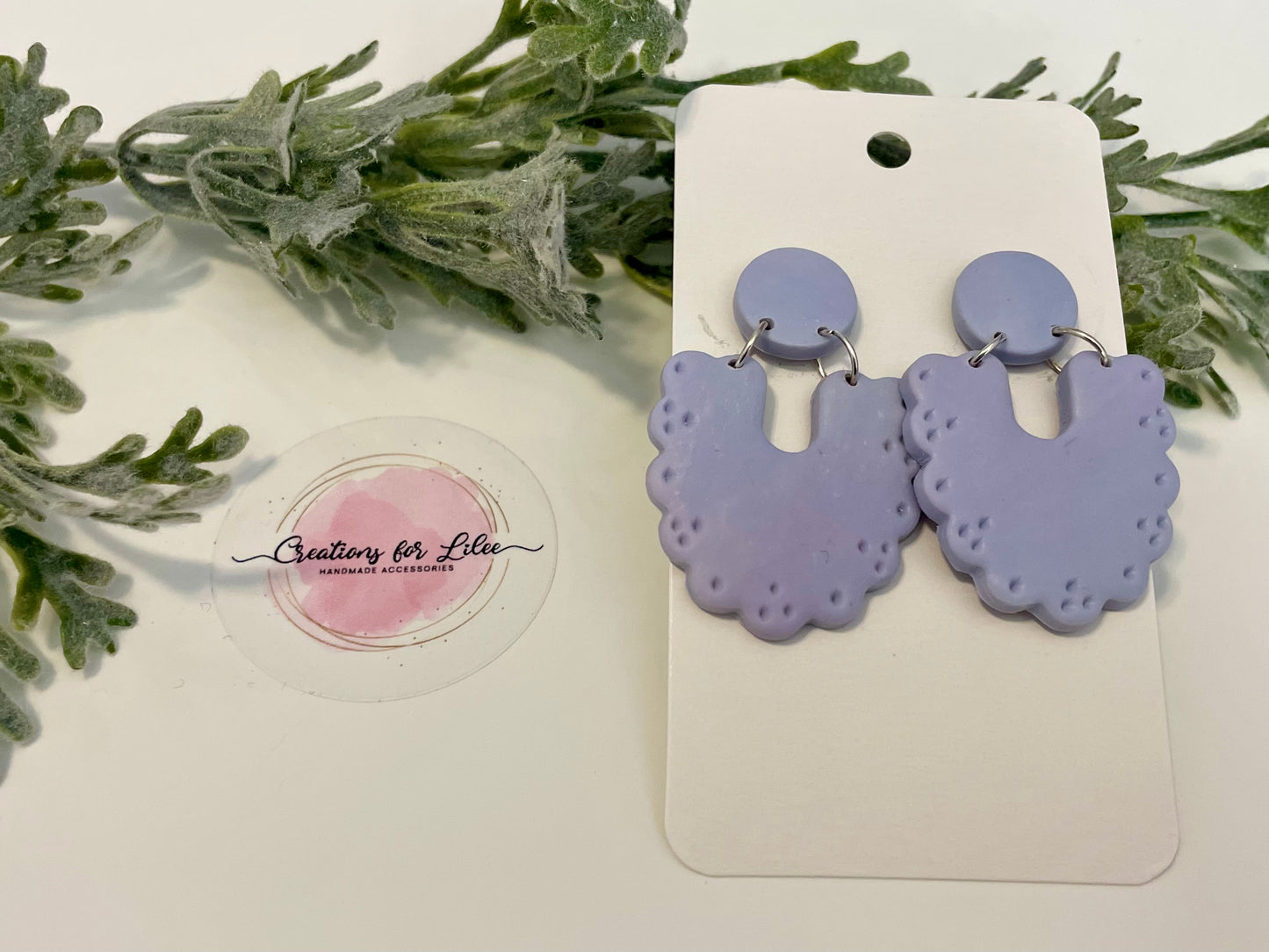 Clay Earrings - Light Purple Earrings