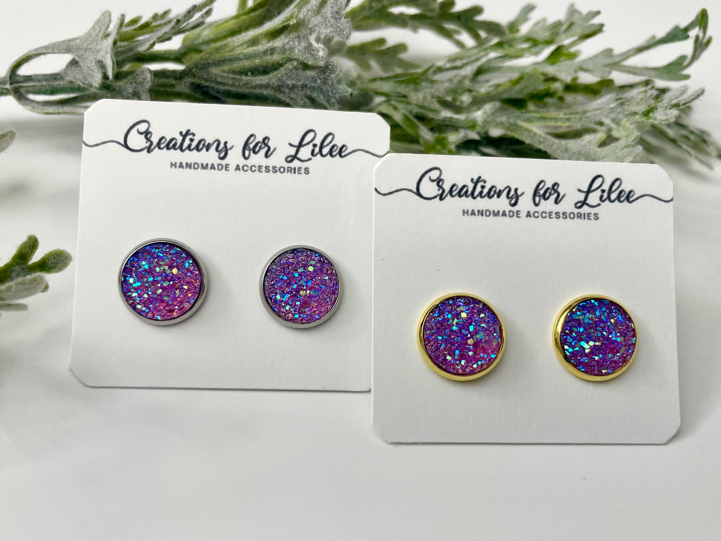 Druzy Stud Earrings