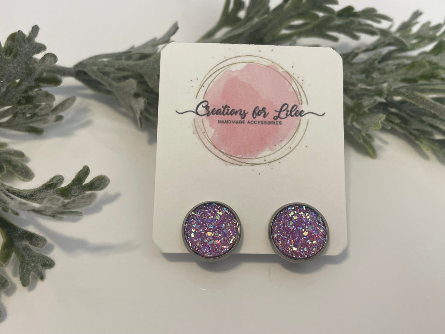 Druzy Clip On Earrings - Stainless