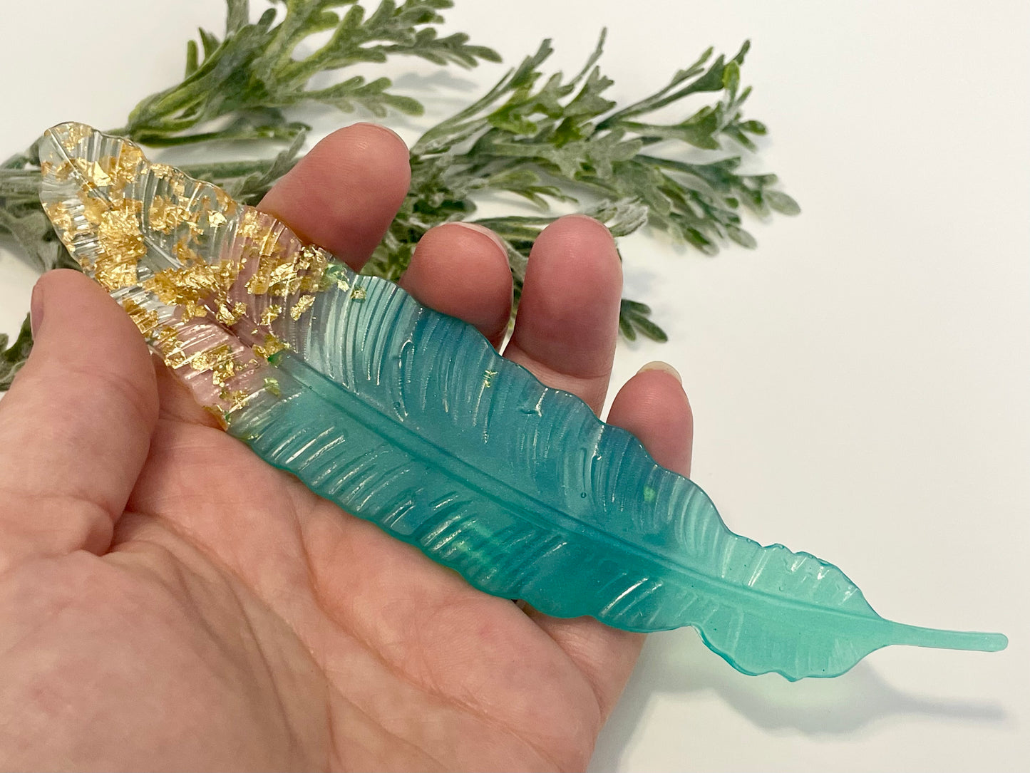 Resin Bookmarks - Feather