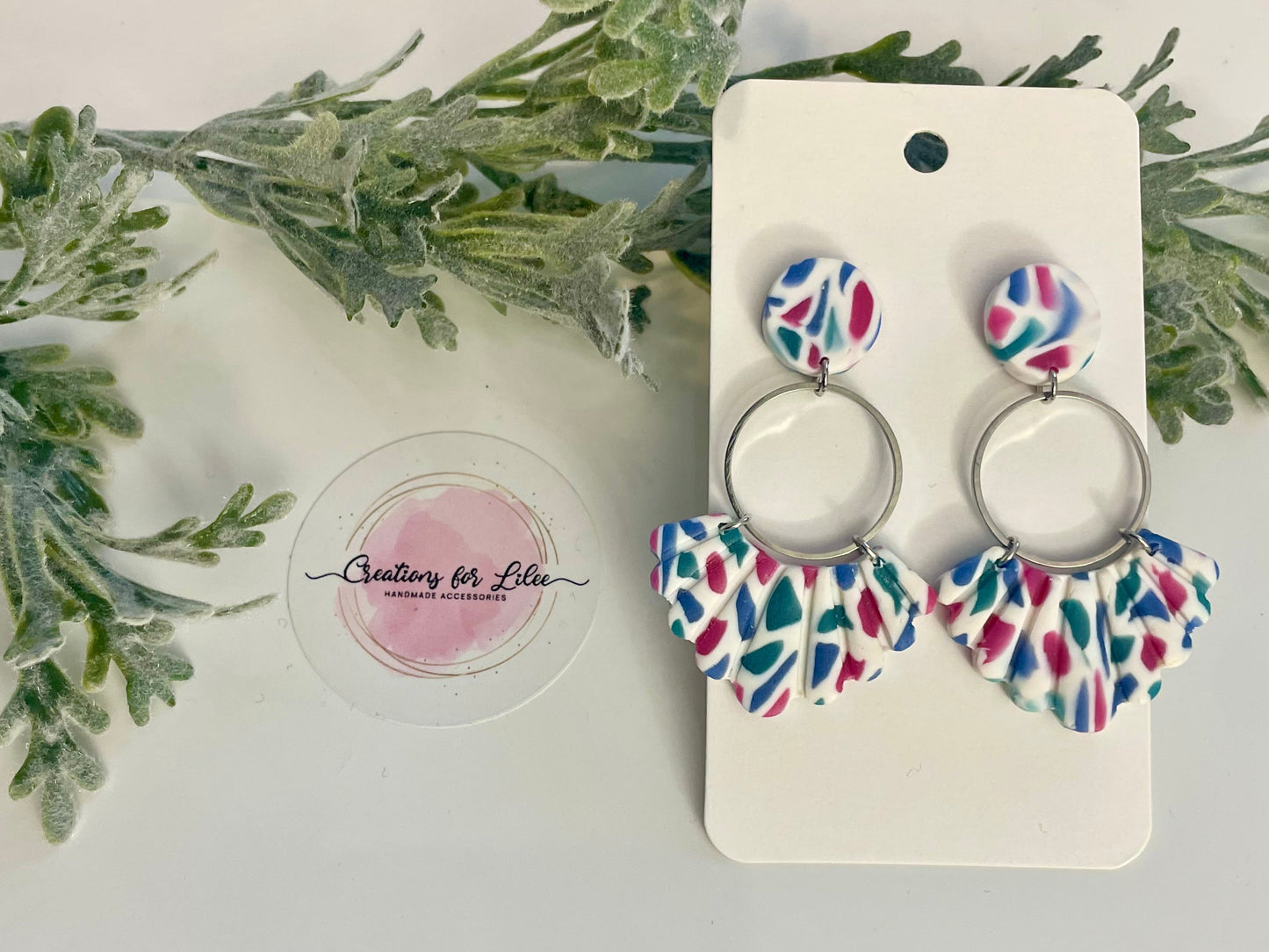 Clay Earrings - Colorful Terrazzo Earrings