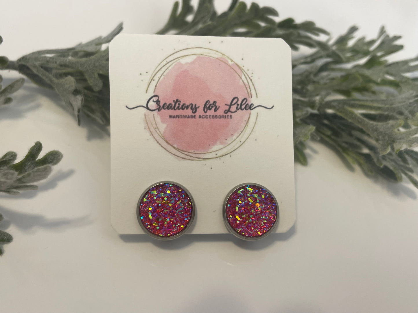 Druzy Clip On Earrings - Stainless