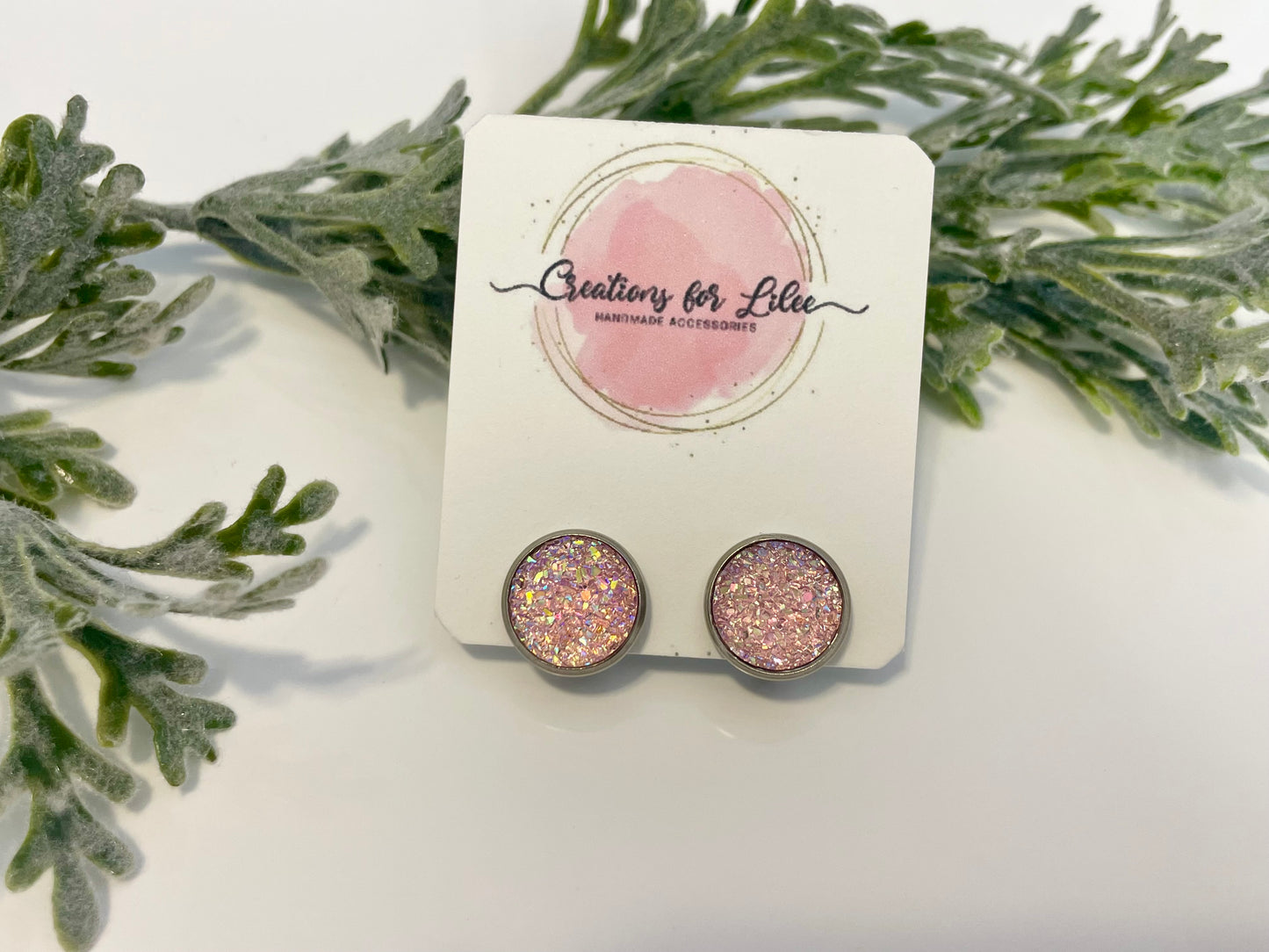 Druzy Clip On Earrings - Stainless