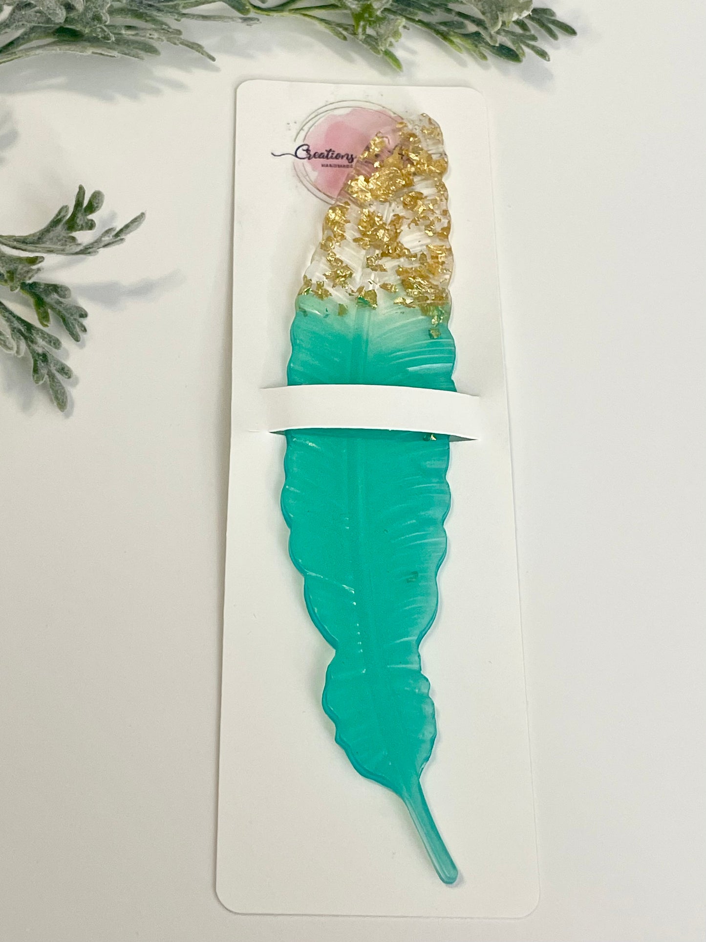 Resin Bookmarks - Feather