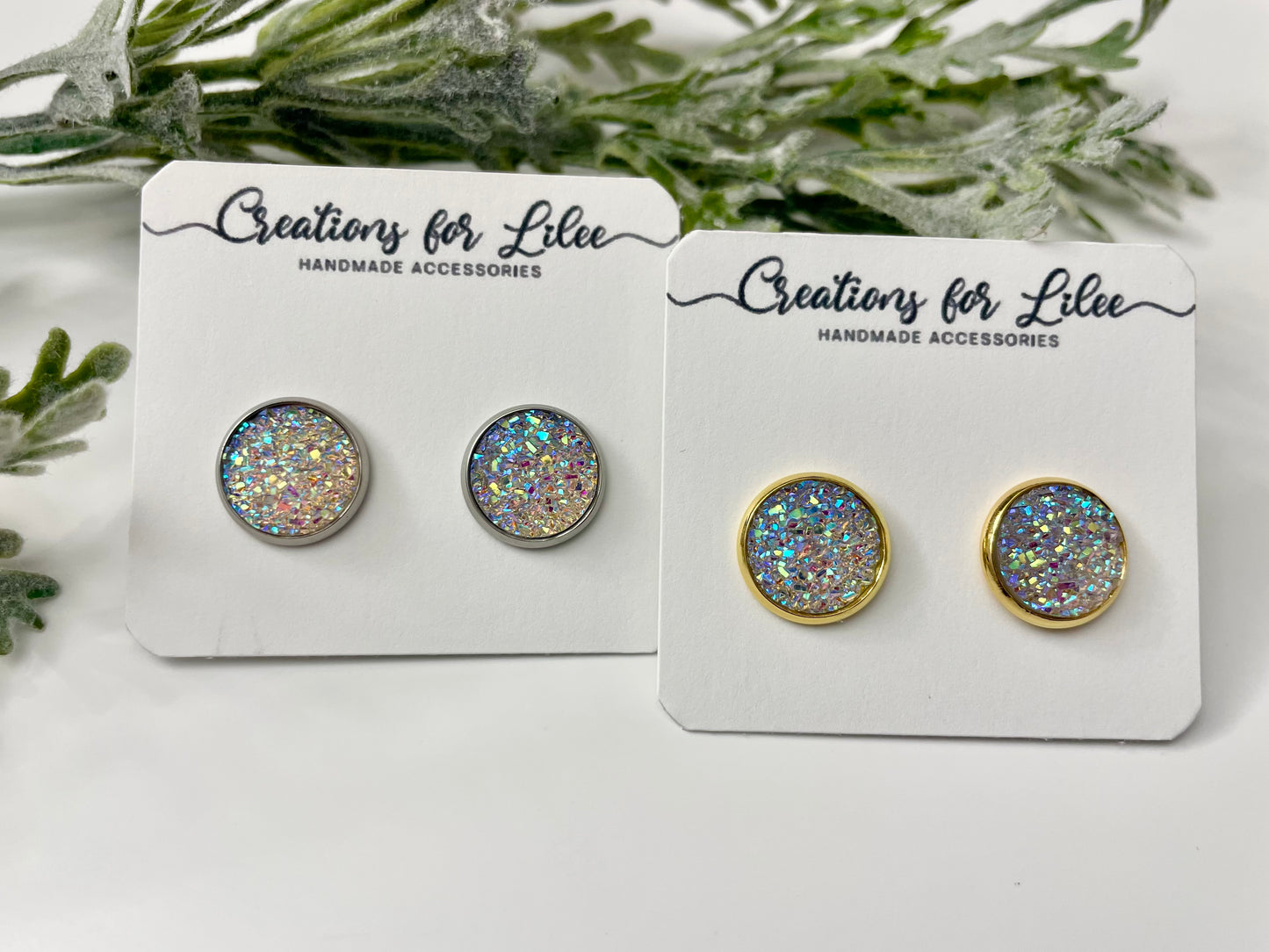 Druzy Stud Earrings