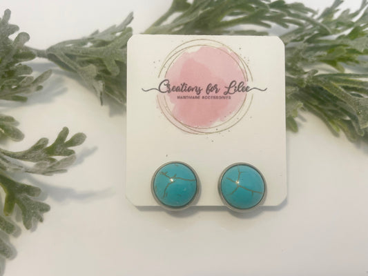 Turquoise Clip On Earrings