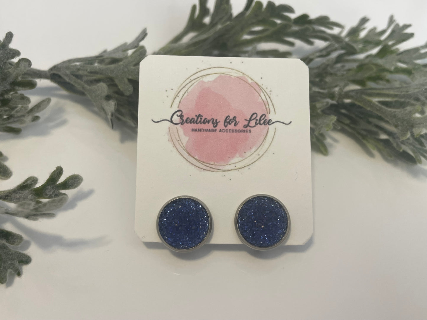 Druzy Clip On Earrings - Stainless