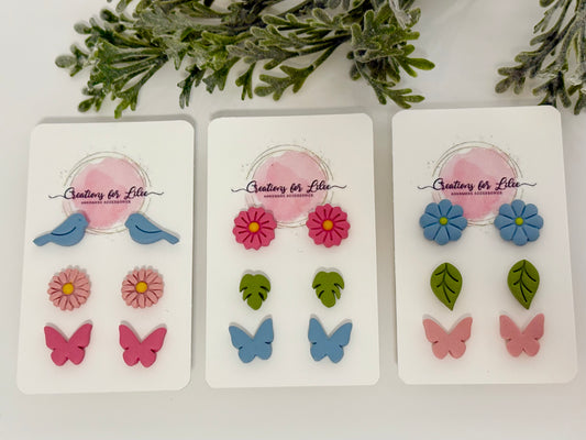 Clay Earrings -Summer Stud Pack