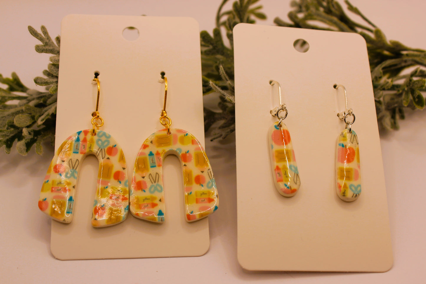 Clay Earrings - Small Teacher Earrings