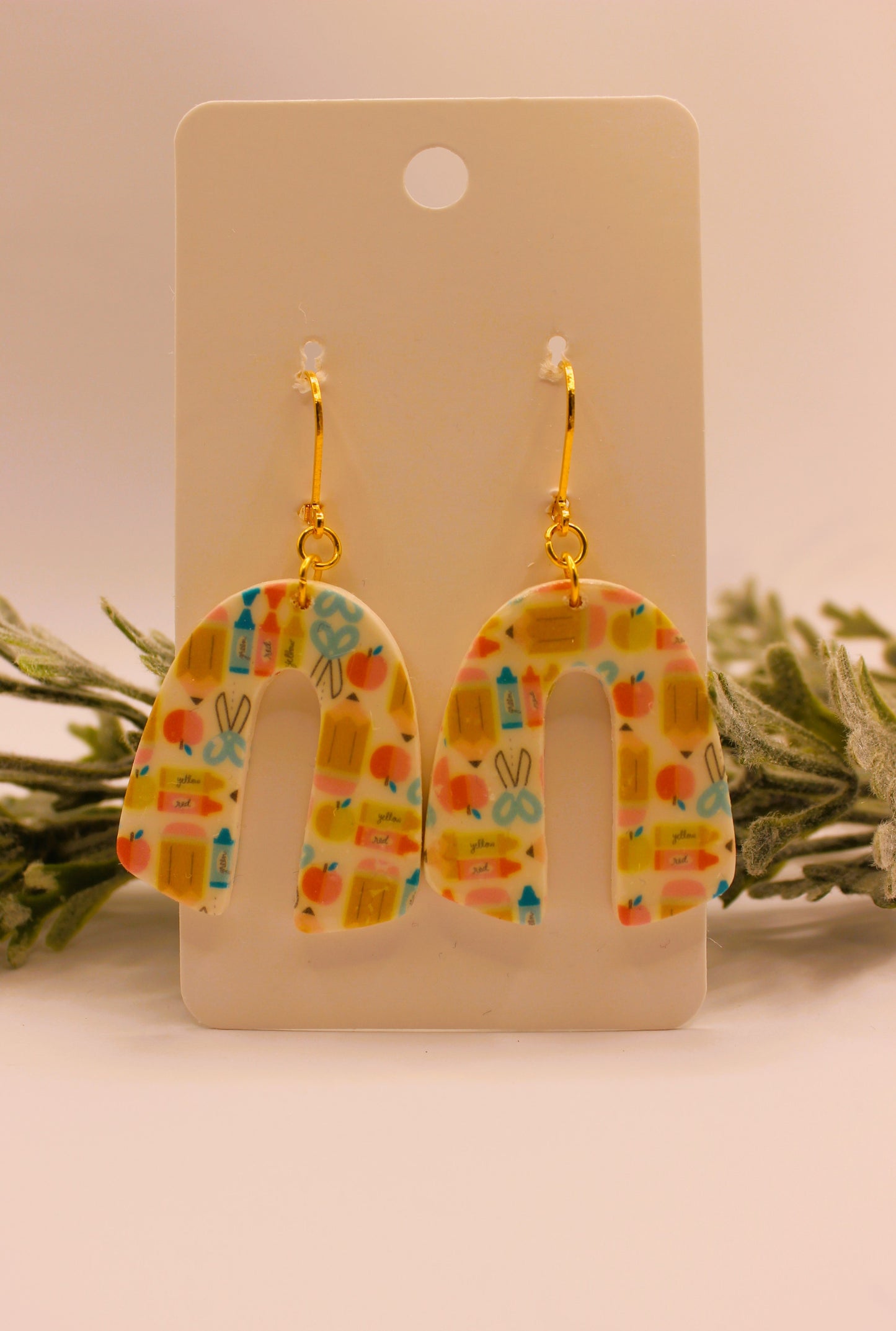 Clay Earrings - U-Shaped Teacher Earrings