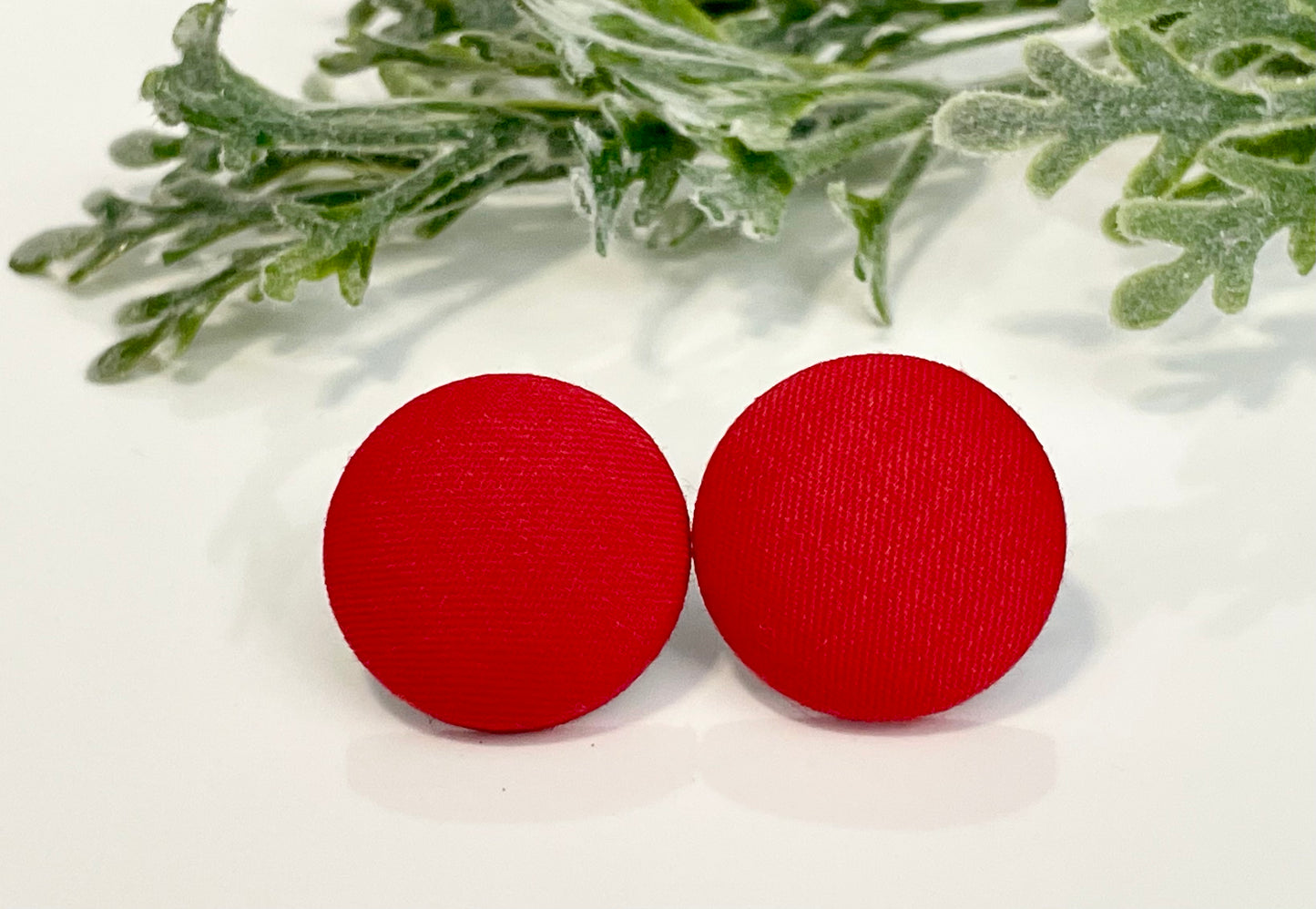 Button Earrings - Solid Colors