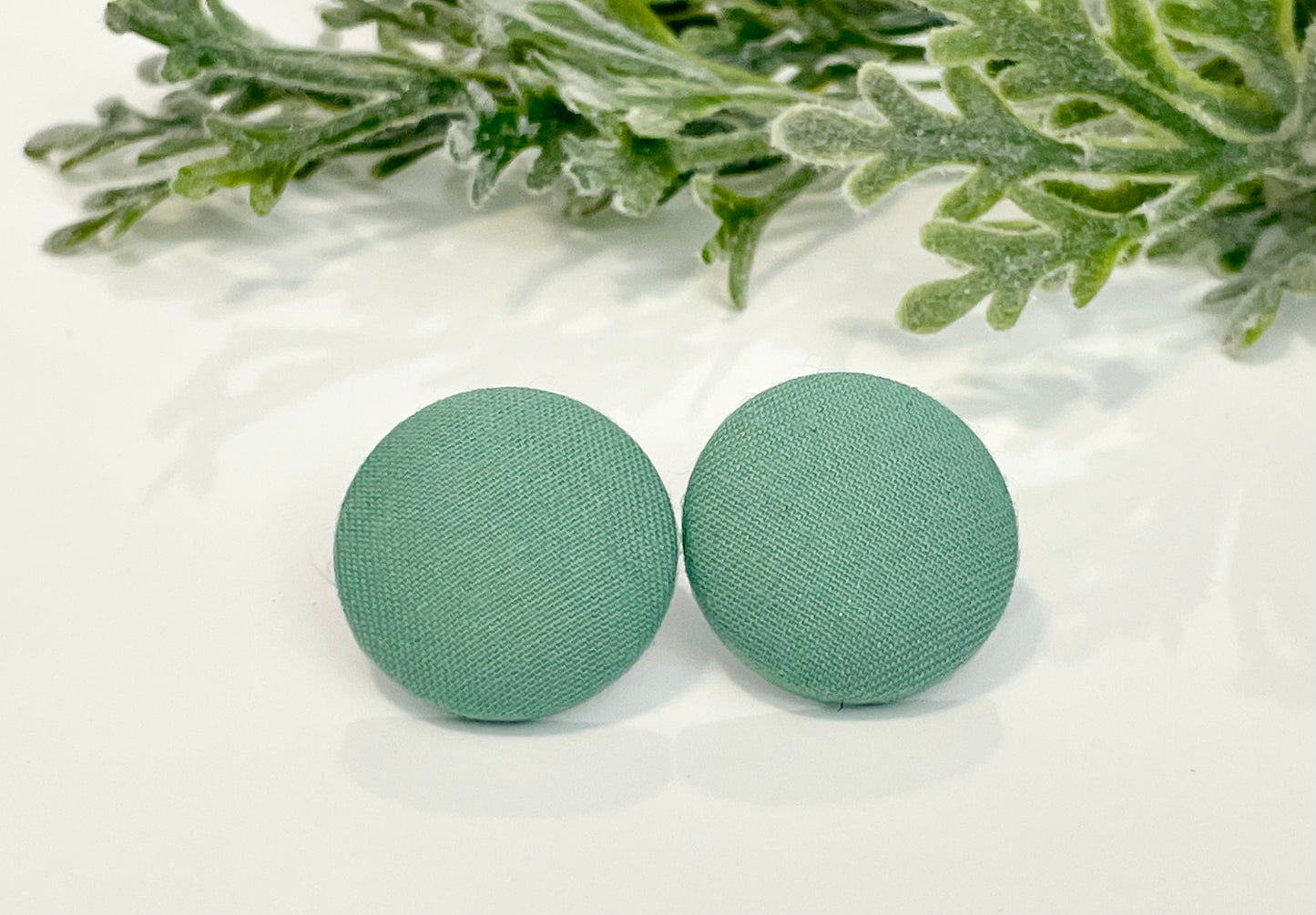 Button Earrings - Solid Colors