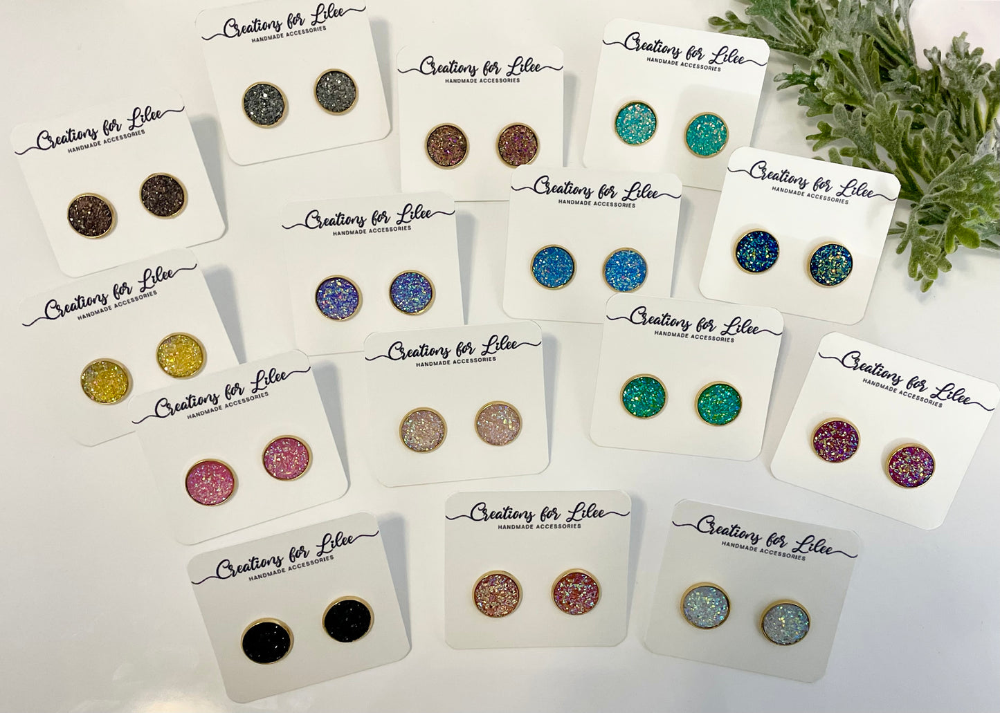 Druzy Stud Earrings