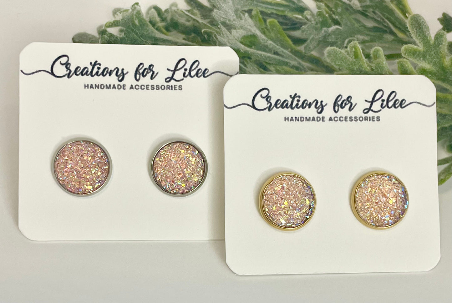 Druzy Stud Earrings